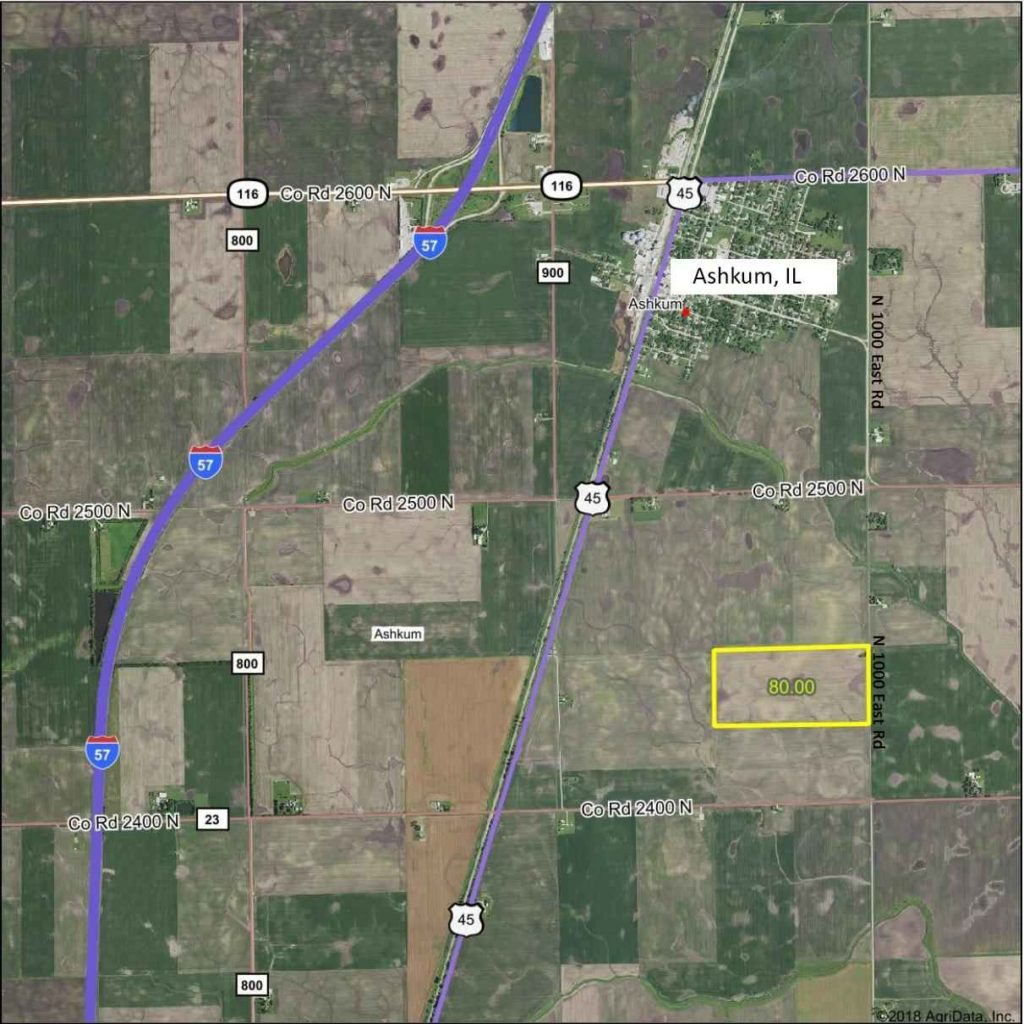 80 Acres Iroquois County IL Illinois & Indiana Farm Real Estate